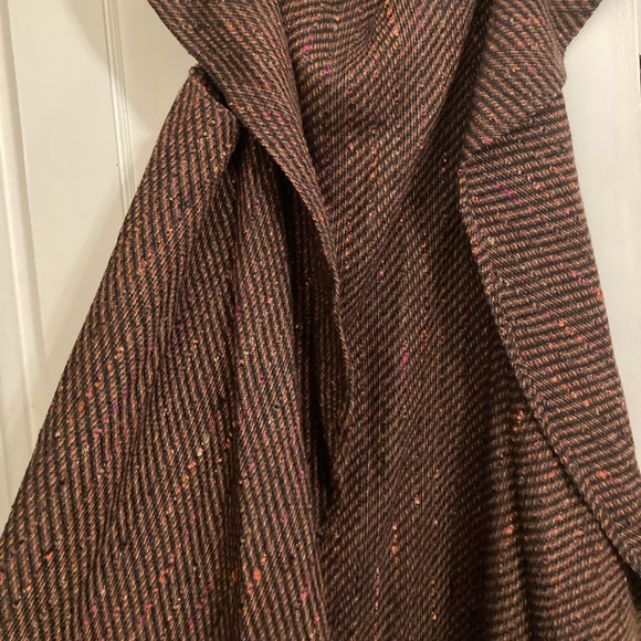 Brown and red maxi duster / long vest - Picture 3 of 5
